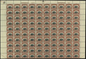 Sale 1107, Lot 750, Complete Sheets and Panes