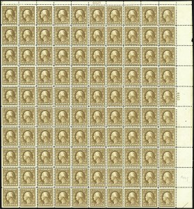 Sale 1107, Lot 758, Complete Sheets and Panes
