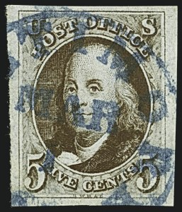 Sale Number 1108, Lot Number 1, 1847 Issue (Scott 1-2)