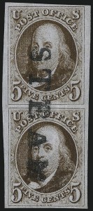 Sale 1109, Lot 312, 5c 1847 Issue, Off-Cover (Scott 1)