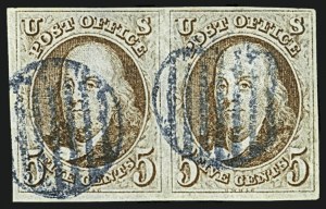 Sale 1109, Lot 313, 5c 1847 Issue, Off-Cover (Scott 1)