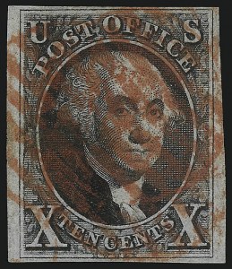 Sale 1109, Lot 320, 10c 1847 Issue, Off-Cover (Scott 2)