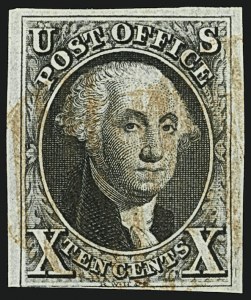 Sale 1109, Lot 323, 10c 1847 Issue, Off-Cover (Scott 2)