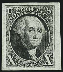 Sale 1109, Lot 324, 10c 1847 Issue, Off-Cover (Scott 2)