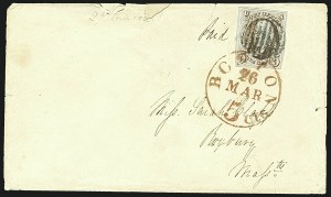 Sale 1109, Lot 344, 5c 1847 Issue, On-Cover (Scott 1)
