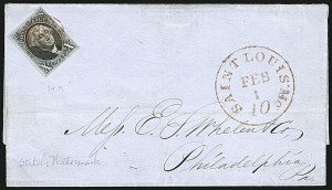Sale 1109, Lot 369, 10c 1847 Issue, On-Cover (Scott 2)