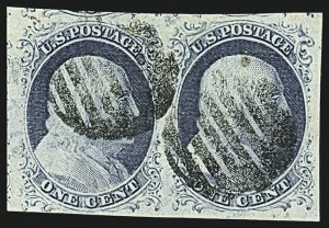 Sale 1109, Lot 399, 1c 1851-56 Issue, Off-Cover, Plate One Late (Scott 9)