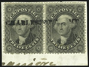Sale 1109, Lot 437, 12c 1851-56 Issue, Off-Cover and Stamp Balances (Scott 17)
