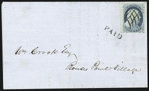 Sale 1109, Lot 447, 1c 1851-56 Issue, On-Cover (Scott 7-9)