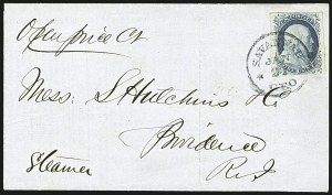 Sale 1109, Lot 448, 1c 1851-56 Issue, On-Cover (Scott 7-9)