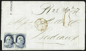 Sale 1109, Lot 450, 1c 1851-56 Issue, On-Cover (Scott 7-9)