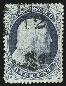 Sale 1109, Lot 485, 1c-5c 1857-60 Issue, Off-Cover (Scott 19-30A)