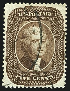 Sale 1109, Lot 490, 1c-5c 1857-60 Issue, Off-Cover (Scott 19-30A)