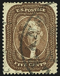 Sale 1109, Lot 491, 1c-5c 1857-60 Issue, Off-Cover (Scott 19-30A)