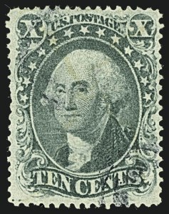 Sale 1109, Lot 500, 10c-30c 1857-60 Issue, Off-Cover (Scott 31-39)