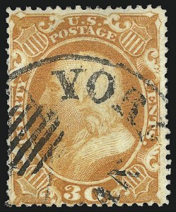 Sale 1109, Lot 509, 10c-30c 1857-60 Issue, Off-Cover (Scott 31-39)