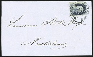 Sale 1109, Lot 515, 1c-3c 1857-60 Issue, On-Cover (Scott 18-26)