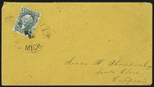 Sale 1109, Lot 539, 5c-30c 1857-60 Issue, On-Cover (Scott 27-38)