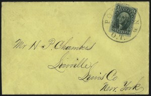 Sale 1109, Lot 544, 5c-30c 1857-60 Issue, On-Cover (Scott 27-38)