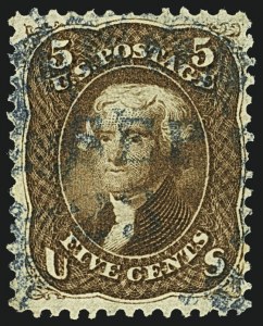 Sale 1109, Lot 571, 1861-66 Issue, Off-Cover (Scott 62B-68)