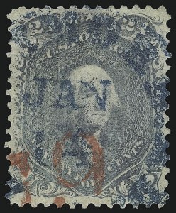 Sale 1109, Lot 587, 1861-66 Issue, Off-Cover, Cont. (Scott 69-78c)