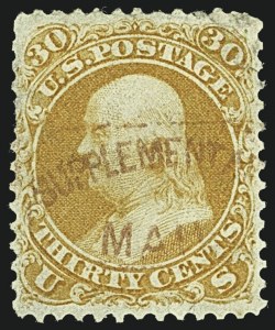 Sale 1109, Lot 598, 1861-66 Issue, Off-Cover, Cont. (Scott 69-78c)
