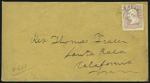 Sale 1109, Lot 611, 1861-66 Issue, On-Cover (Scott 62B-65)