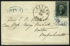 Sale 1109, Lot 627, 1861-66 Issue, On-Cover, Cont. (Scott 68)