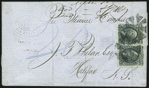 Sale 1109, Lot 631, 1861-66 Issue, On-Cover, Cont. (Scott 68)