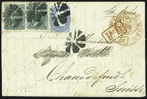 Sale 1109, Lot 637, 1861-66 Issue, On-Cover, Cont. (Scott 68)