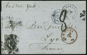Sale 1109, Lot 649, 1861-66 Issue, On-Cover, Cont. (Scott 70b-78)