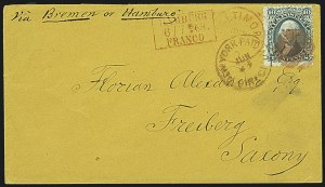 Sale 1109, Lot 663, 1867-68 Grilled Issue, On-Cover, 1875 Re-Issue (Scott 86-96, 107)