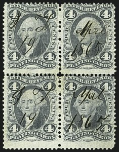 Sale 1110, Lot 1103, First Issue Revenues, Blocks and Record-Size Multiples, Cont. (Scott R17-R36)