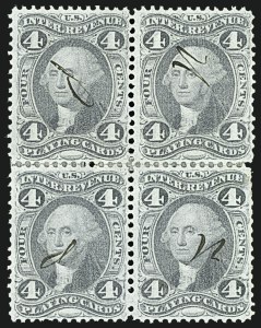 Sale 1110, Lot 1104, First Issue Revenues, Blocks and Record-Size Multiples, Cont. (Scott R17-R36)