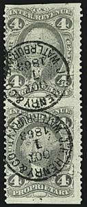 Sale 1110, Lot 1106, First Issue Revenues, Blocks and Record-Size Multiples, Cont. (Scott R17-R36)