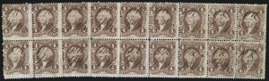 Sale 1110, Lot 1107, First Issue Revenues, Blocks and Record-Size Multiples, Cont. (Scott R17-R36)
