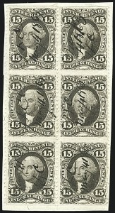 Sale 1110, Lot 1132, First Issue Revenues, Blocks and Record-Size Multiples, Cont. (Scott R37-R50)