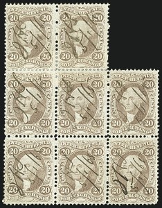 Sale 1110, Lot 1134, First Issue Revenues, Blocks and Record-Size Multiples, Cont. (Scott R37-R50)