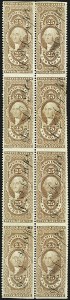 Sale 1110, Lot 1141, First Issue Revenues, Blocks and Record-Size Multiples, Cont. (Scott R37-R50)