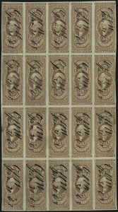 Sale 1110, Lot 1143, First Issue Revenues, Blocks and Record-Size Multiples, Cont. (Scott R37-R50)