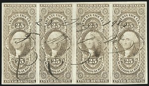 Sale 1110, Lot 1153, First Issue Revenues, Blocks and Record-Size Multiples, Cont. (Scott R37-R50)