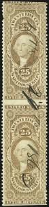 Sale 1110, Lot 1154, First Issue Revenues, Blocks and Record-Size Multiples, Cont. (Scott R37-R50)