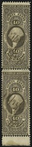 Sale 1110, Lot 1157, First Issue Revenues, Blocks and Record-Size Multiples, Cont. (Scott R51-R78)