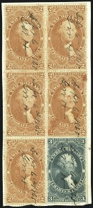 Sale 1110, Lot 1188, First Issue Revenues, Blocks and Record-Size Multiples, Cont. (Scott R79-R94)