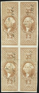 Sale 1110, Lot 1194, First Issue Revenues, Blocks and Record-Size Multiples, Cont. (Scott R79-R94)