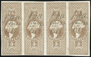 Sale 1110, Lot 1196, First Issue Revenues, Blocks and Record-Size Multiples, Cont. (Scott R79-R94)