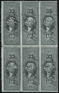 Sale 1110, Lot 1206, First Issue Revenues, Blocks and Record-Size Multiples, Cont. (Scott R79-R94)