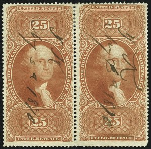 Sale 1110, Lot 1222, First Issue Revenues, Blocks and Record-Size Multiples, Cont. (Scott R95-R102)
