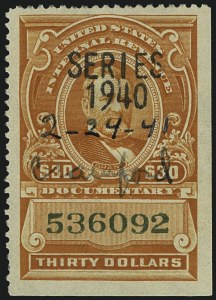 Sale 1110, Lot 1324, Documentary, Cont. (Scott R282a-R286)