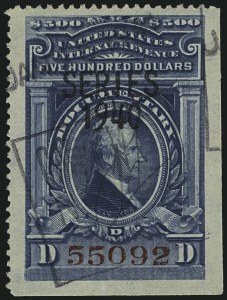 Sale 1110, Lot 1328, Documentary, Cont. (Scott R282a-R286)